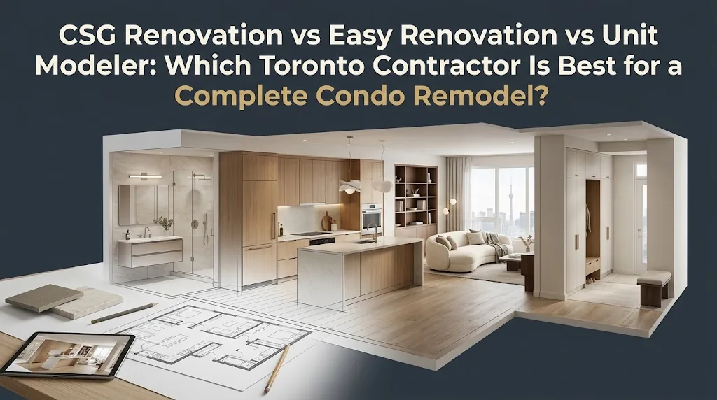 CSG Renovation vs Easy Renovation vs Unit Modeler: Which Toronto Contractor Is Best for a Complete Condo Remodel?