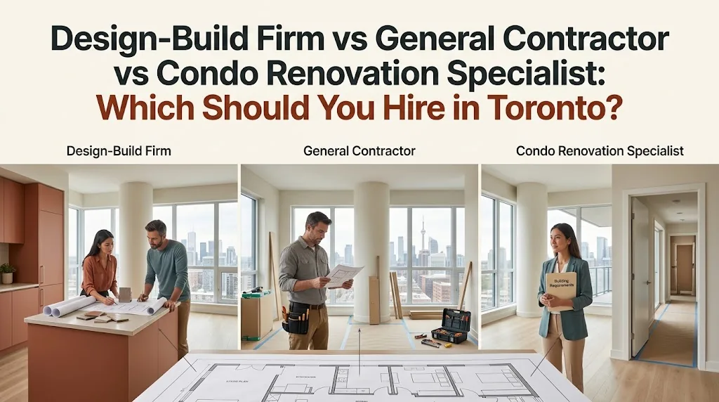 Design-Build Firm vs General Contractor vs Condo Renovation Specialist: Which Should You Hire in Toronto?