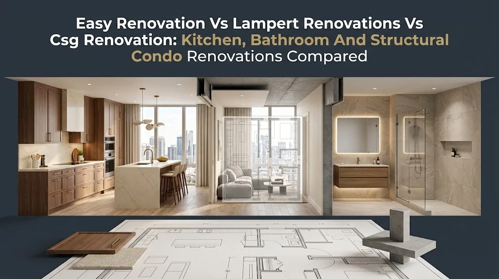 Easy Renovation Vs Lampert Renovations Vs Csg Renovation: Kitchen, Bathroom And Structural Condo Renovations Compared