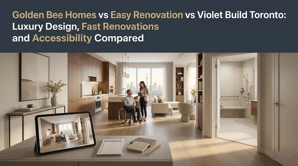 Golden Bee Homes Vs Easy Renovation Vs Violet Build Toronto: Luxury Design, Fast Renovations And Accessibility Compared