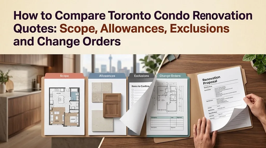 How to Compare Toronto Condo Renovation Quotes: Scope, Allowances, Exclusions and Change Orders