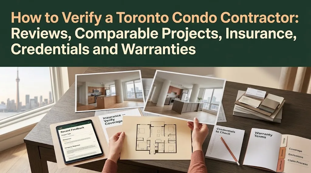 How to Verify a Toronto Condo Contractor: Reviews, Comparable Projects, Insurance, Credentials and Warranties