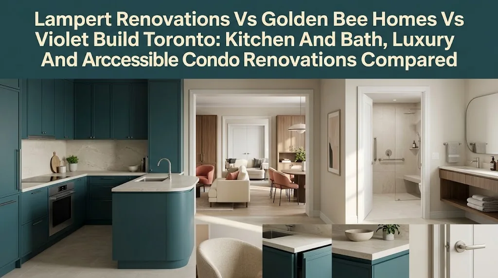Lampert Renovations Vs Golden Bee Homes Vs Violet Build Toronto: Kitchen And Bath, Luxury And Accessible Condo Renovations Compared
