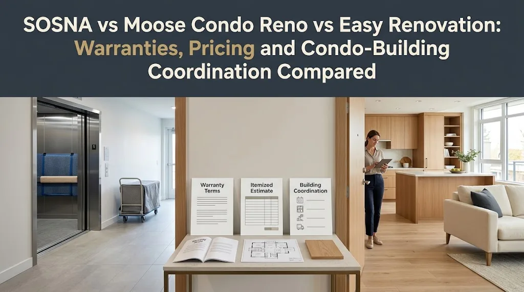 Sosna Vs Moose Condo Reno Vs Easy Renovation: Warranties, Pricing And Condo-Building Coordination Compared