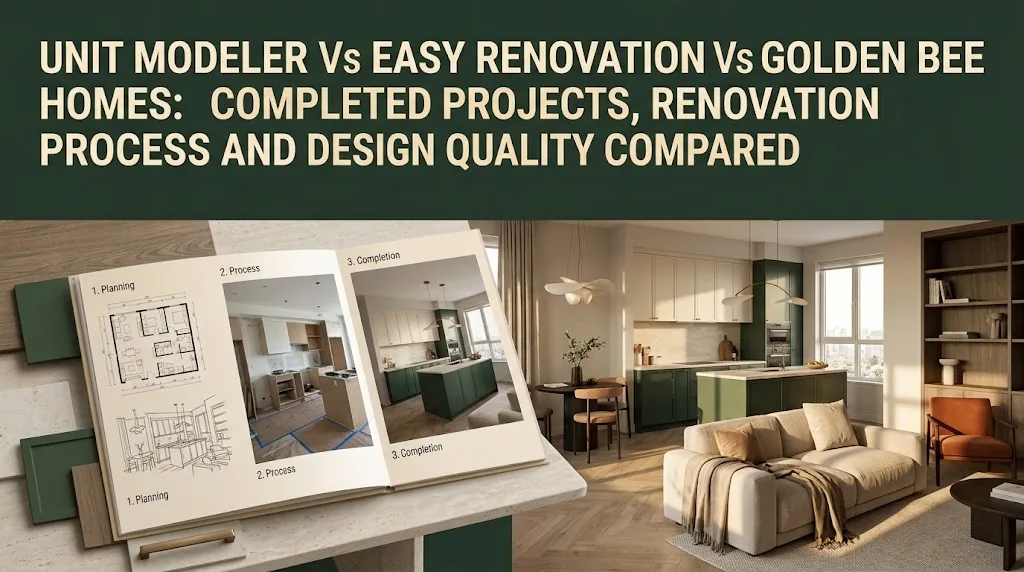 Unit Modeler Vs Easy Renovation Vs Golden Bee Homes: Completed Projects, Renovation Process And Design Quality Compared